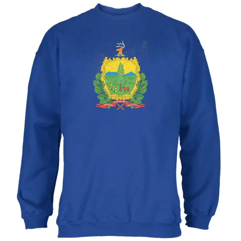 Born and Raised Vermont State Flag Mens Sweatshirt sold by Old Glory