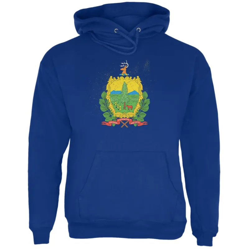 Born and Raised Vermont State Flag Mens Hoodie sold by Old Glory