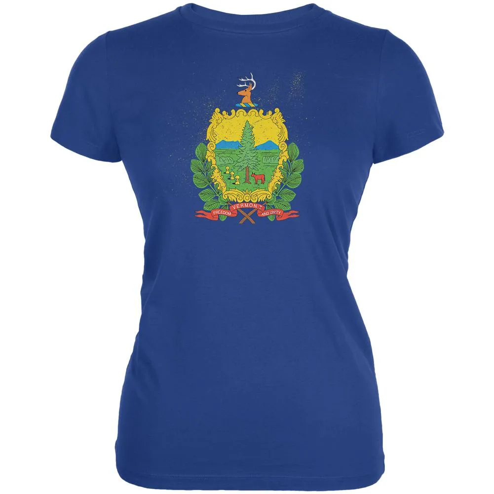 Born and Raised Vermont State Flag Juniors Soft T Shirt sold by Old Glory
