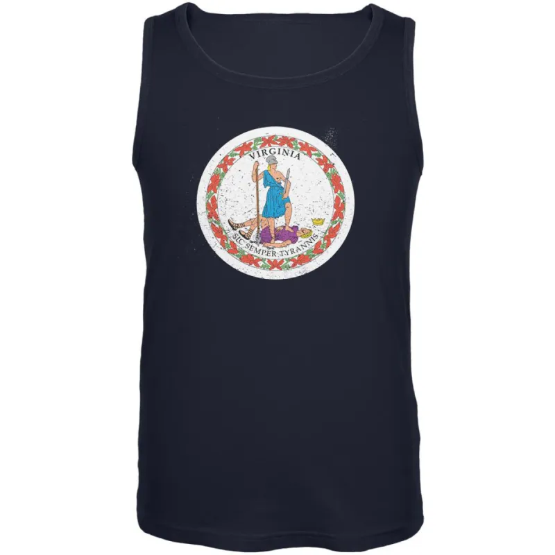 Born and Raised Virginia State Flag Mens Tank Top sold by Old Glory