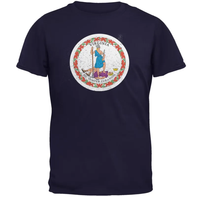 Born and Raised Virginia State Flag Mens T Shirt sold by Old Glory