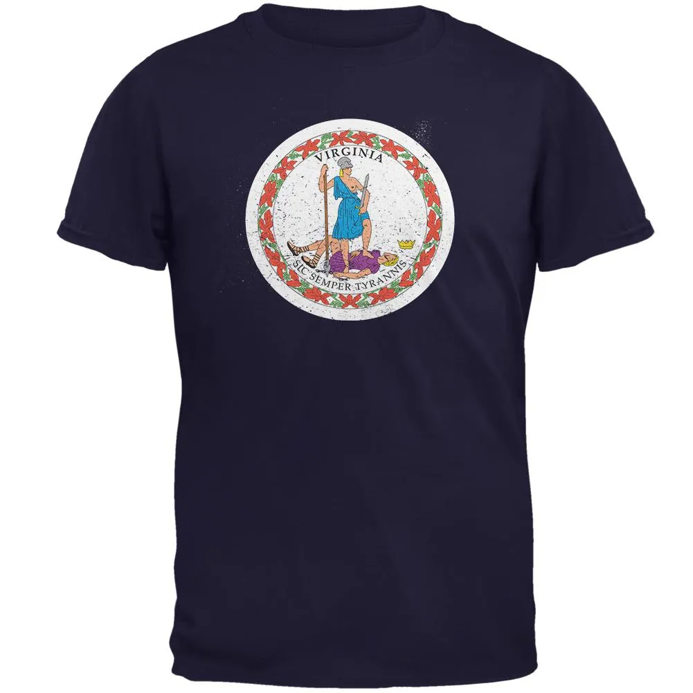 Born and Raised Virginia State Flag Mens T Shirt sold by Old Glory