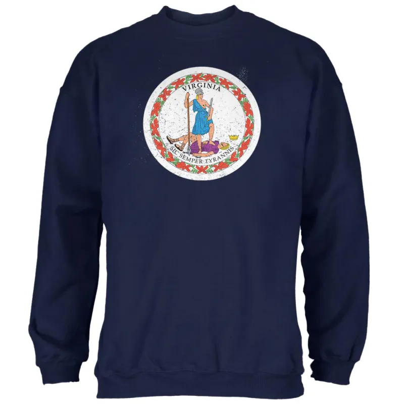 Born and Raised Virginia State Flag Mens Sweatshirt sold by Old Glory