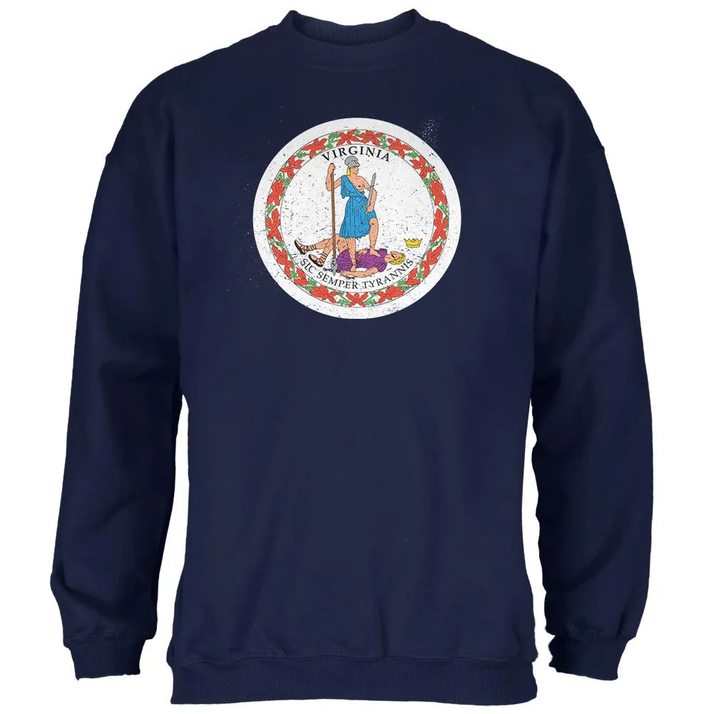 Born and Raised Virginia State Flag Mens Sweatshirt sold by Old Glory