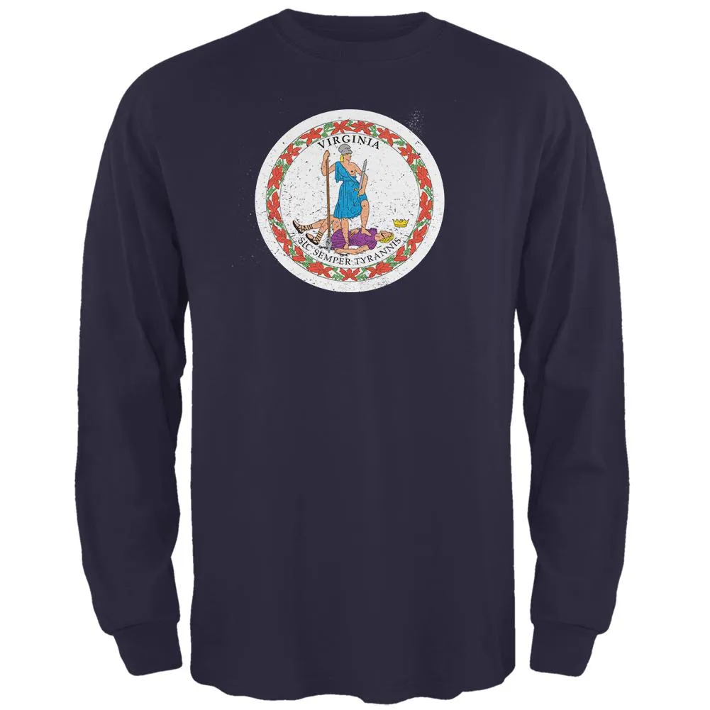 Born and Raised Virginia State Flag Mens Long Sleeve T Shirt sold by Old Glory