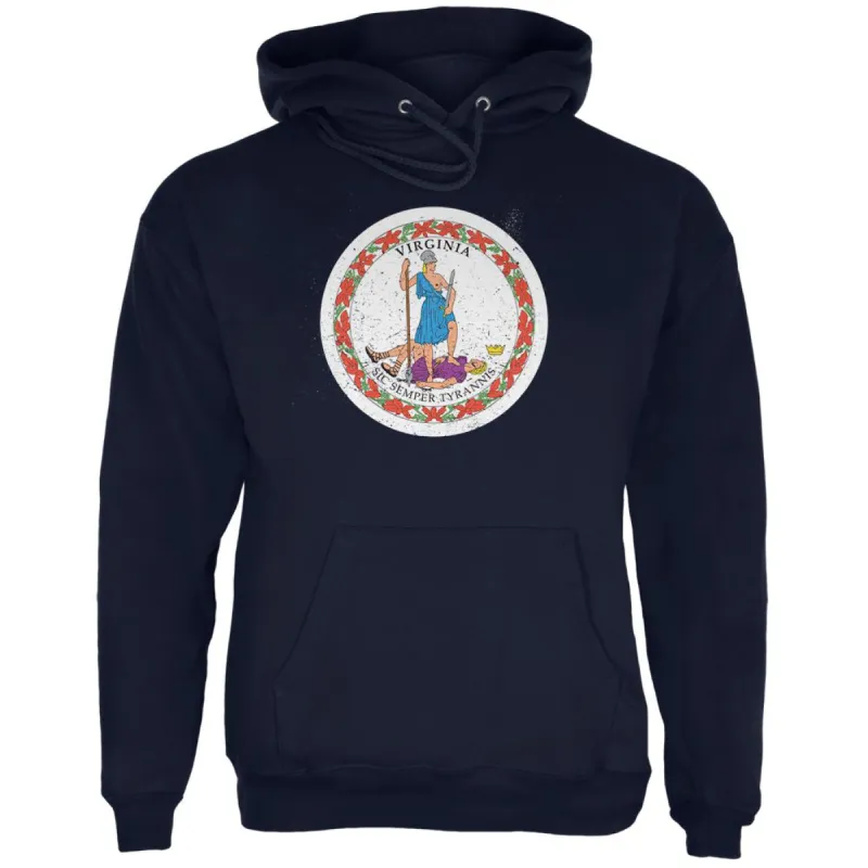 Born and Raised Virginia State Flag Mens Hoodie sold by Old Glory