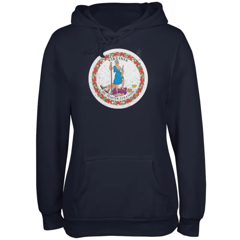 Born and Raised Virginia State Flag Juniors Soft Hoodie sold by Old Glory