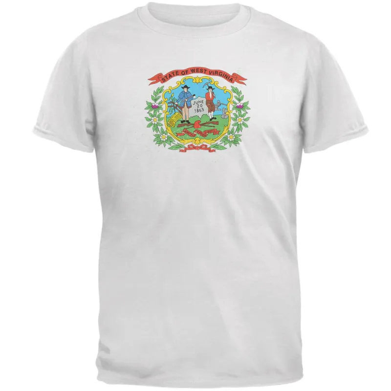 Born and Raised West Virginia State Flag Mens T Shirt sold by Old Glory