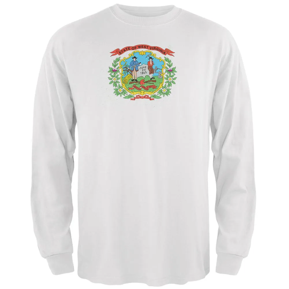 Born and Raised West Virginia State Flag Mens Long Sleeve T Shirt sold by Old Glory