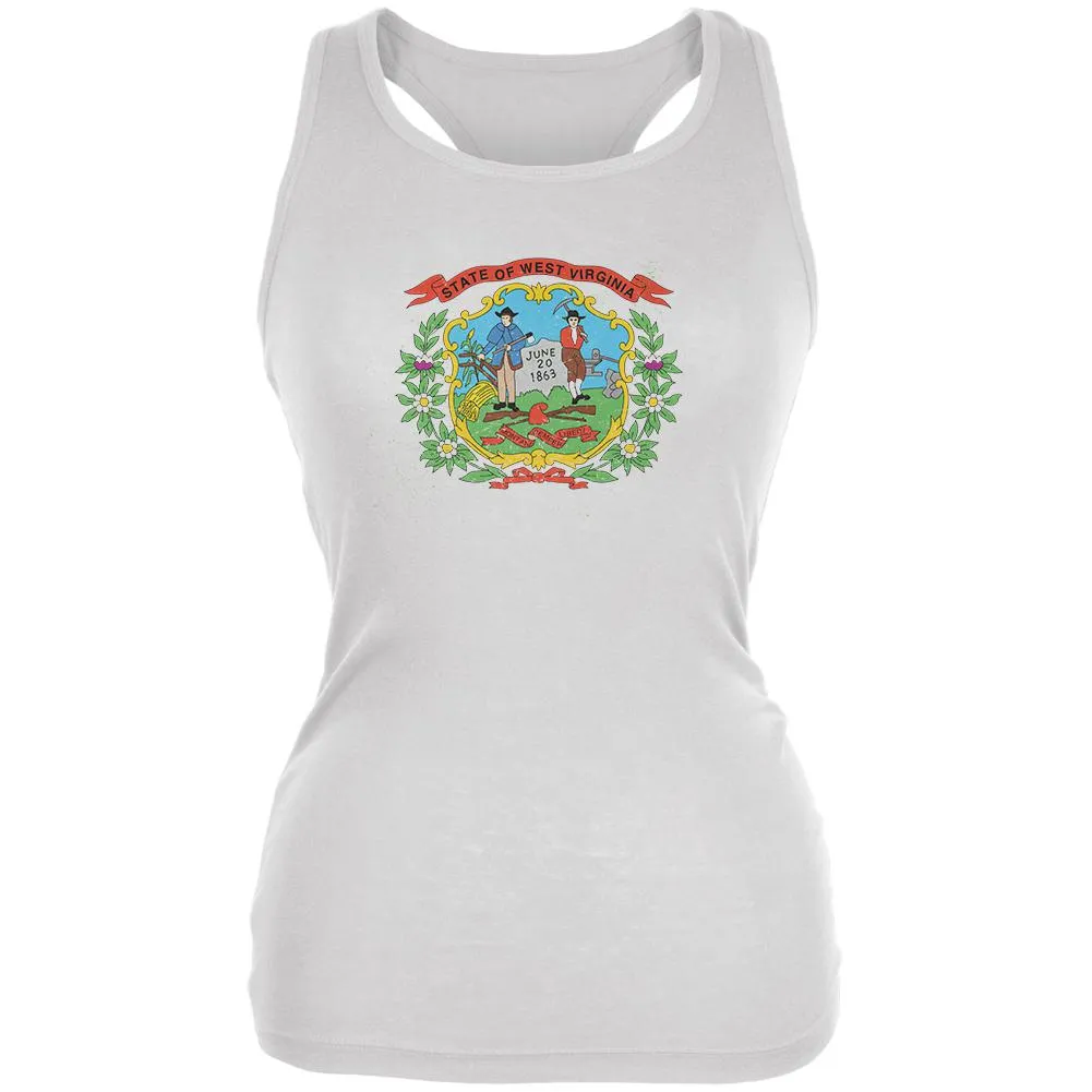 Born and Raised West Virginia State Flag Juniors Soft Tank Top sold by Old Glory