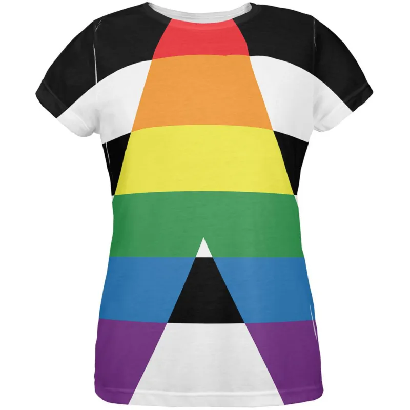 LGBT Straight Ally Pride Flag All Over Womens T Shirt sold by Old Glory