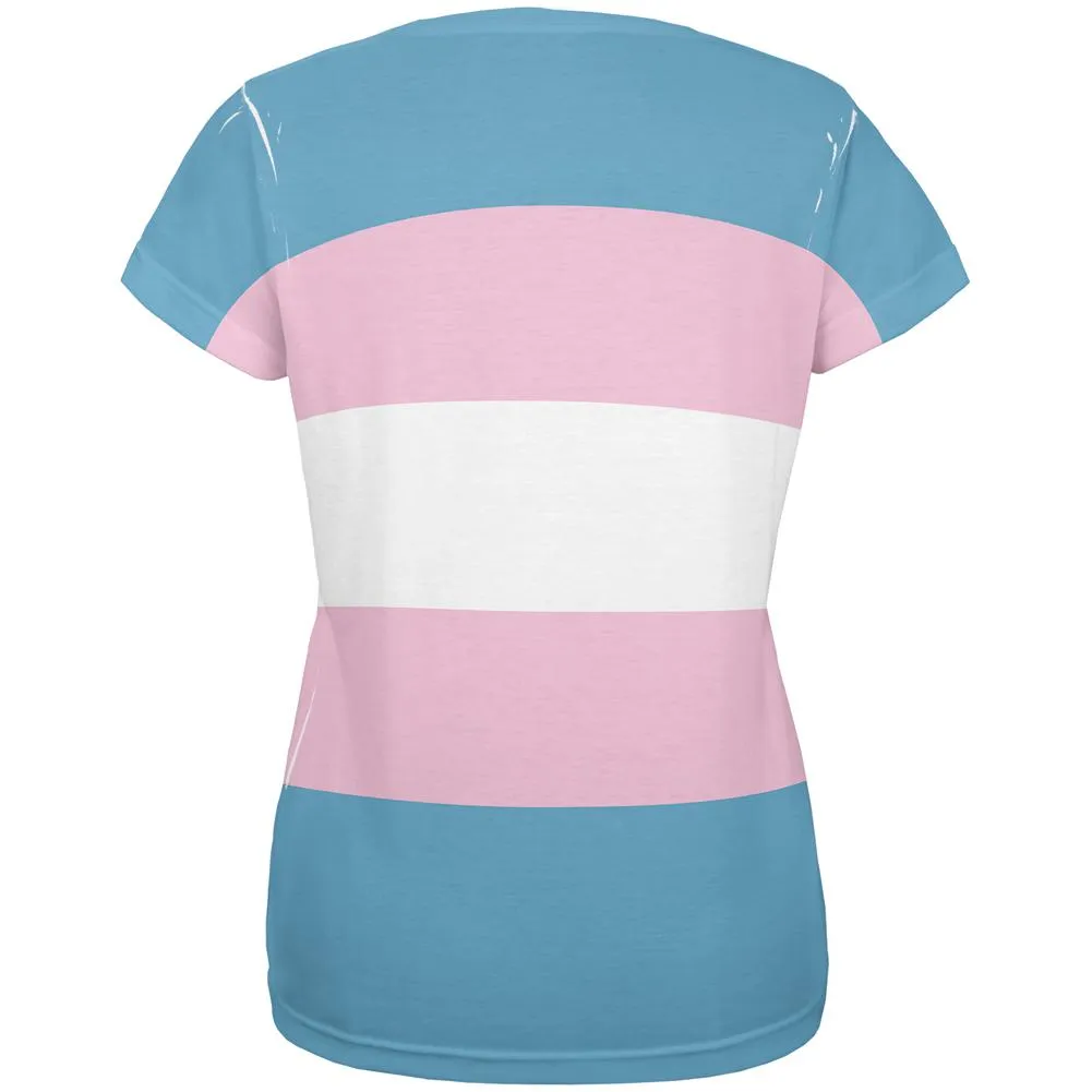 LGBT Transgender Pride Flag All Over Womens T Shirt sold by Old Glory product image thumbnail 2
