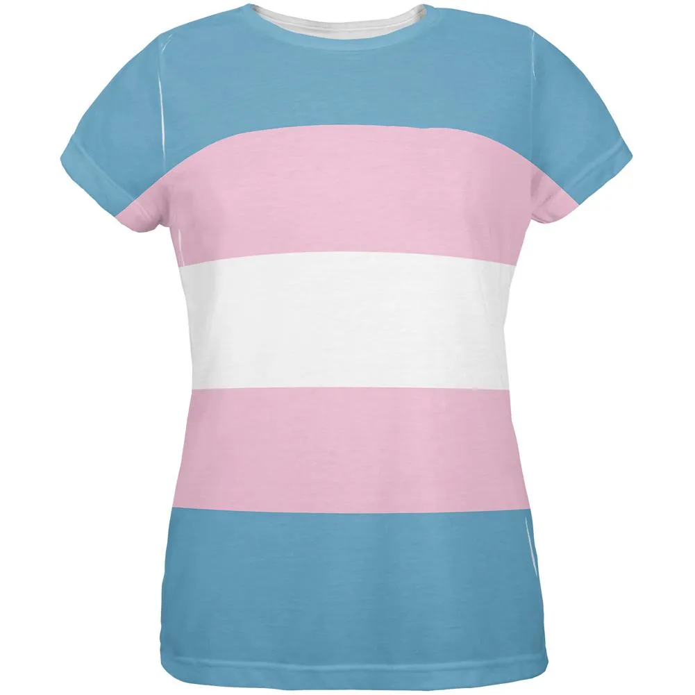 LGBT Transgender Pride Flag All Over Womens T Shirt sold by Old Glory