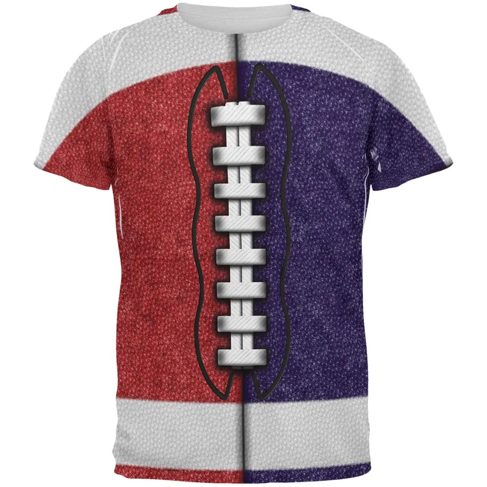 Fantasy Football Team Red and Navy All Over Mens T Shirt sold by Old Glory