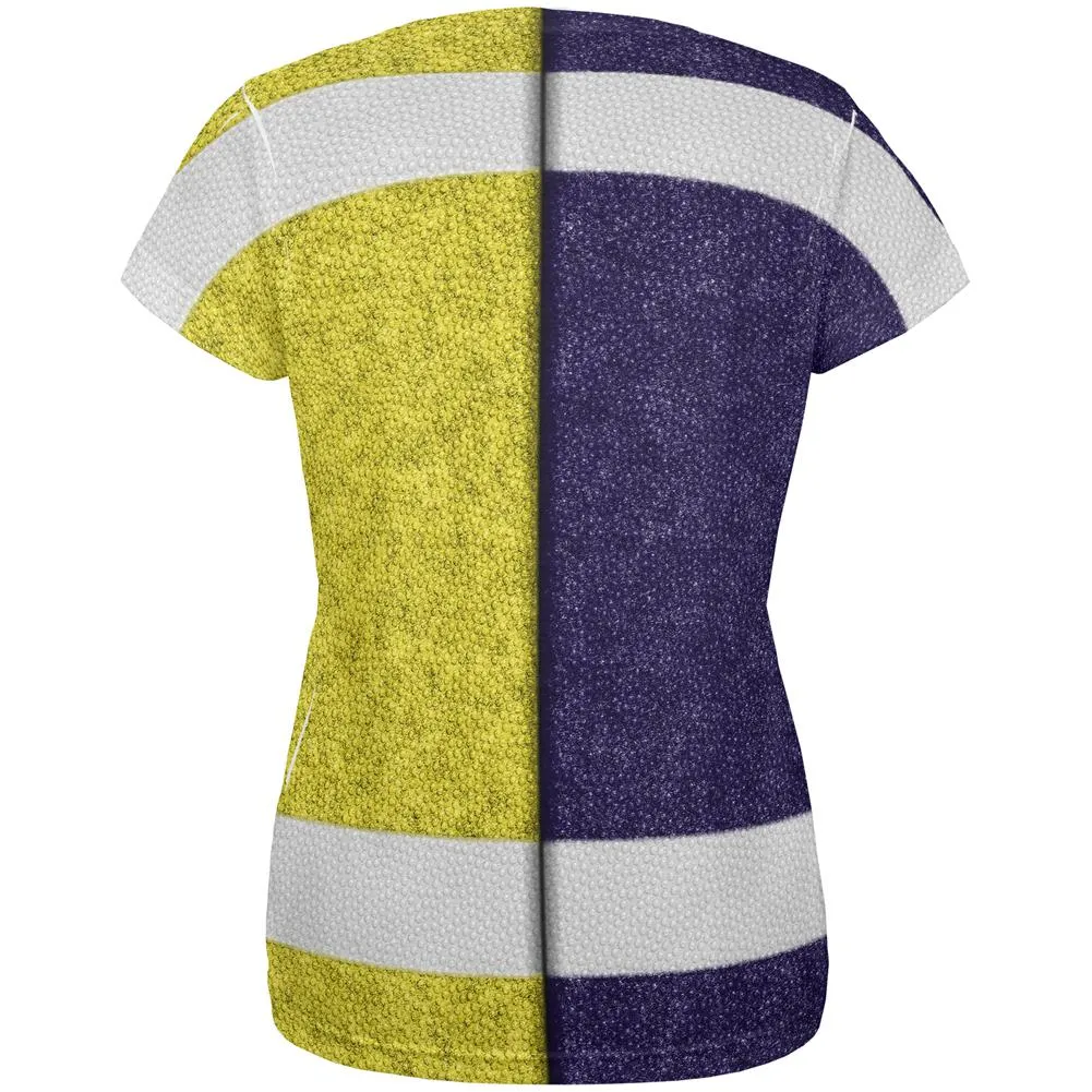 Fantasy Football Team Navy and Yellow All Over Womens T Shirt sold by Old Glory product image thumbnail 2