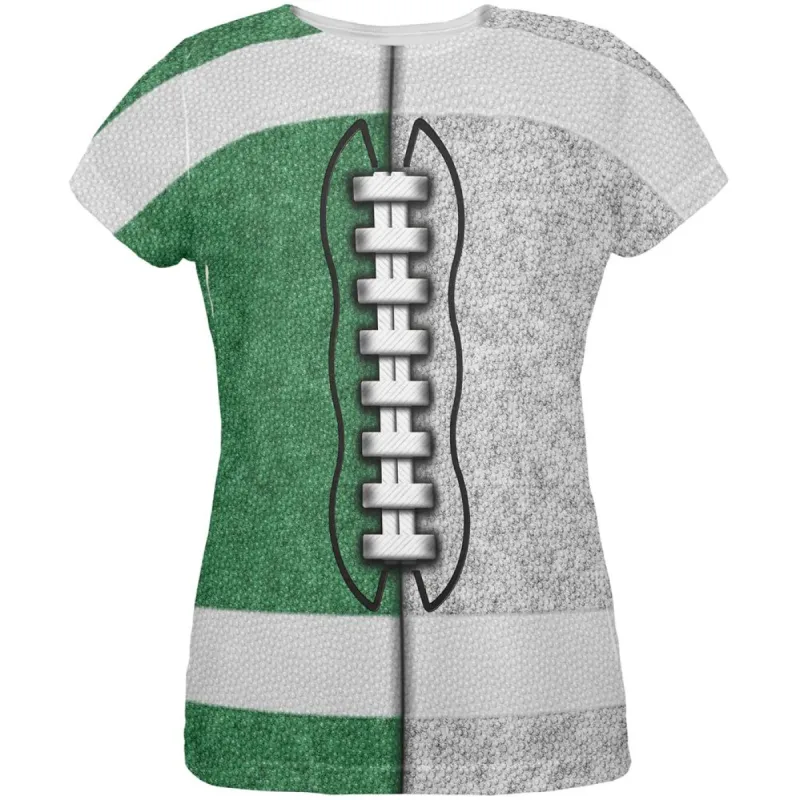 Fantasy Football Team Green and White All Over Womens T Shirt sold by Old Glory