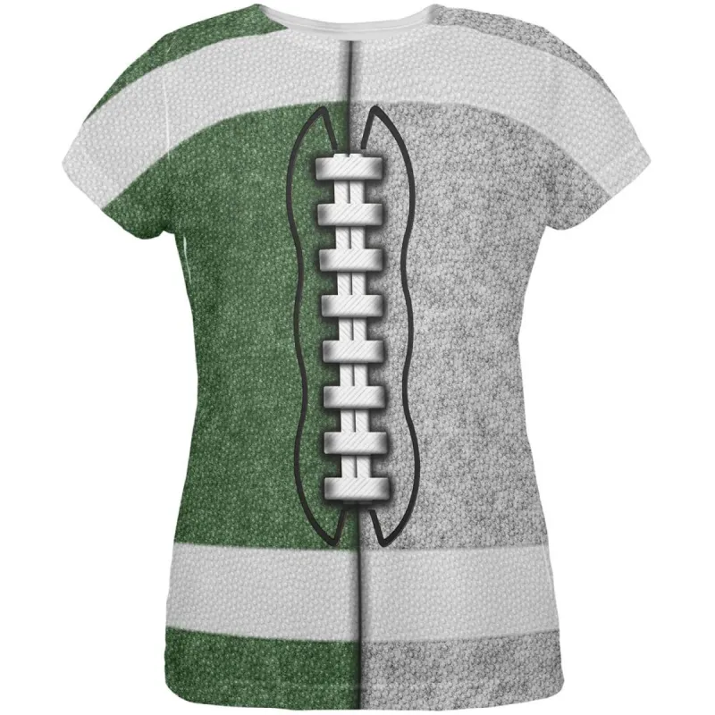 Fantasy Football Team Green and Silver All Over Womens T Shirt sold by Old Glory