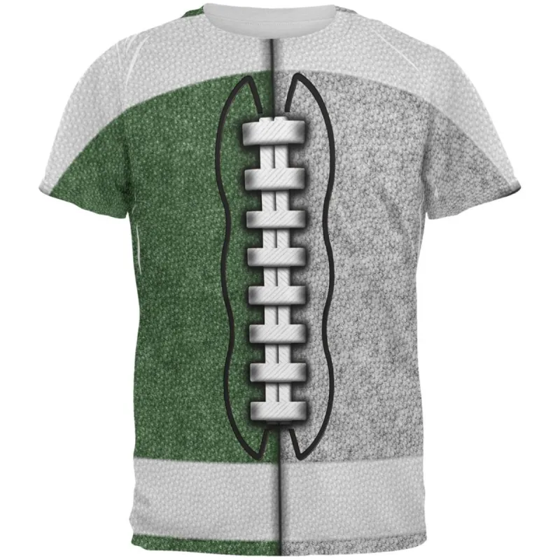 Fantasy Football Team Green and Silver All Over Mens T Shirt sold by Old Glory
