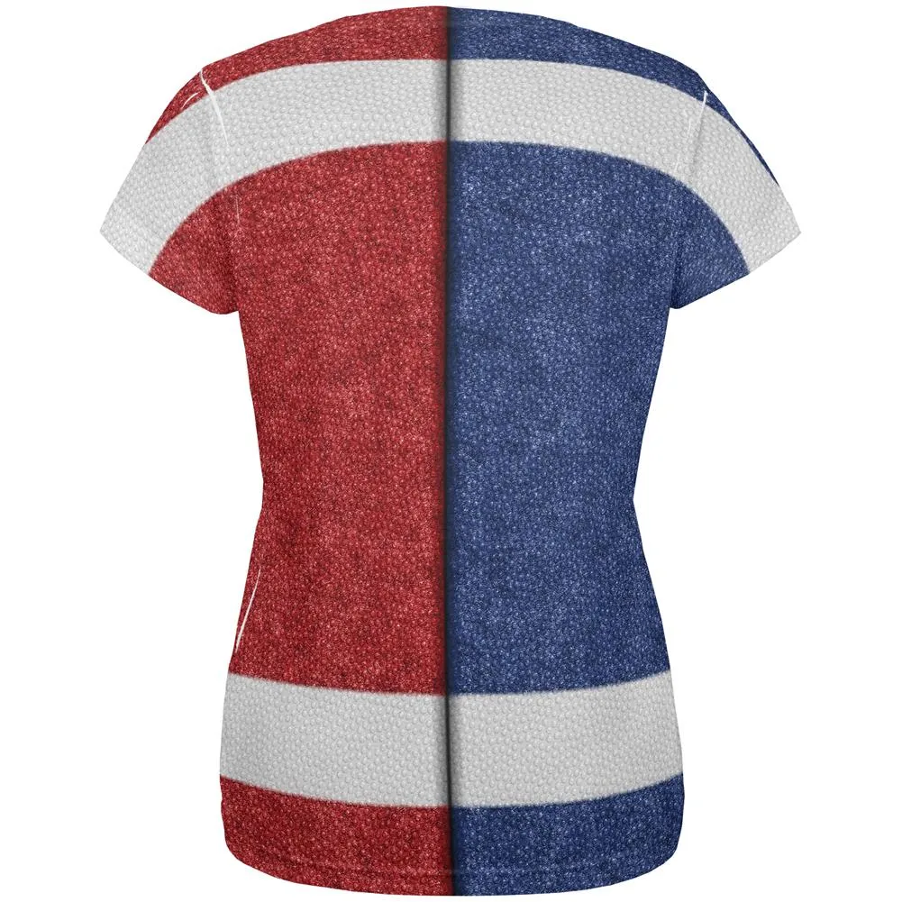 Fantasy Football Team Blue and Red All Over Womens T Shirt sold by Old Glory product image thumbnail 2