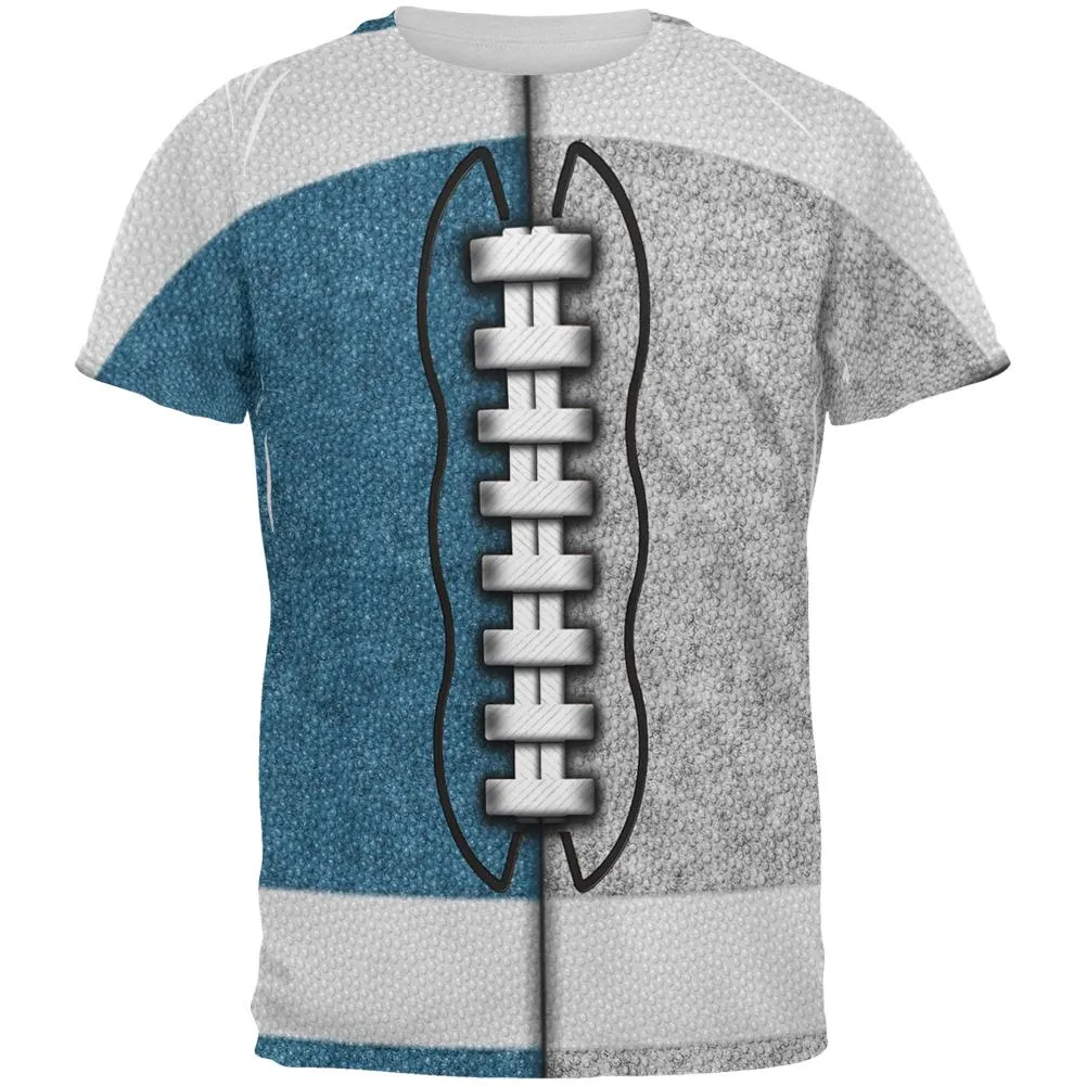 Fantasy Football Team Blue and Grey All Over Mens T Shirt sold by Old Glory
