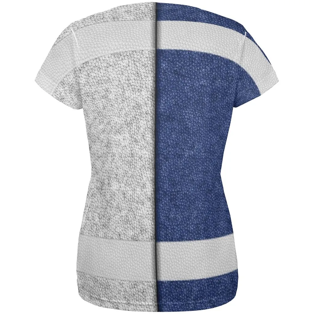 Fantasy Football Team Blue and White All Over Womens T Shirt sold by Old Glory product image thumbnail 2