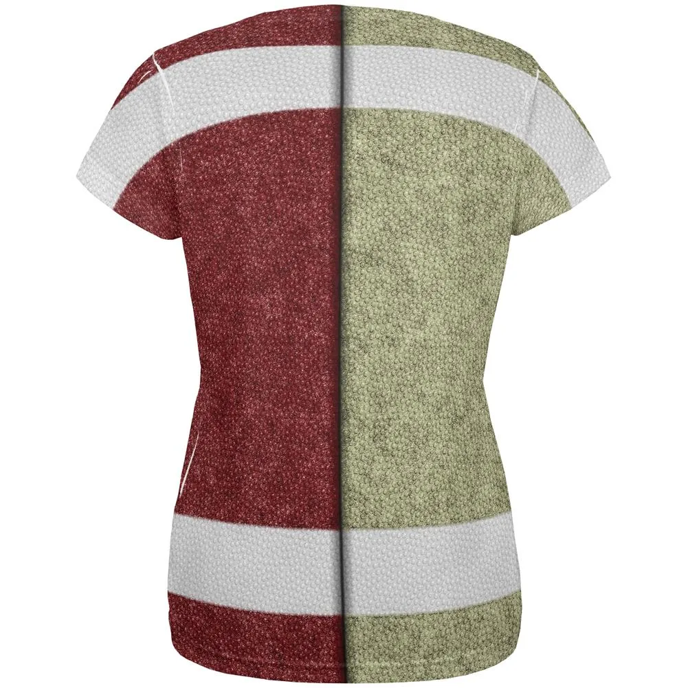 Fantasy Football Team Beige and Maroon All Over Womens T Shirt sold by Old Glory product image thumbnail 2