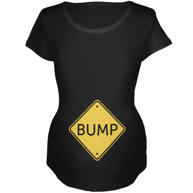Halloween Costume BUMP Caution Sign Pregnancy Maternity Soft T Shirt sold by Old Glory