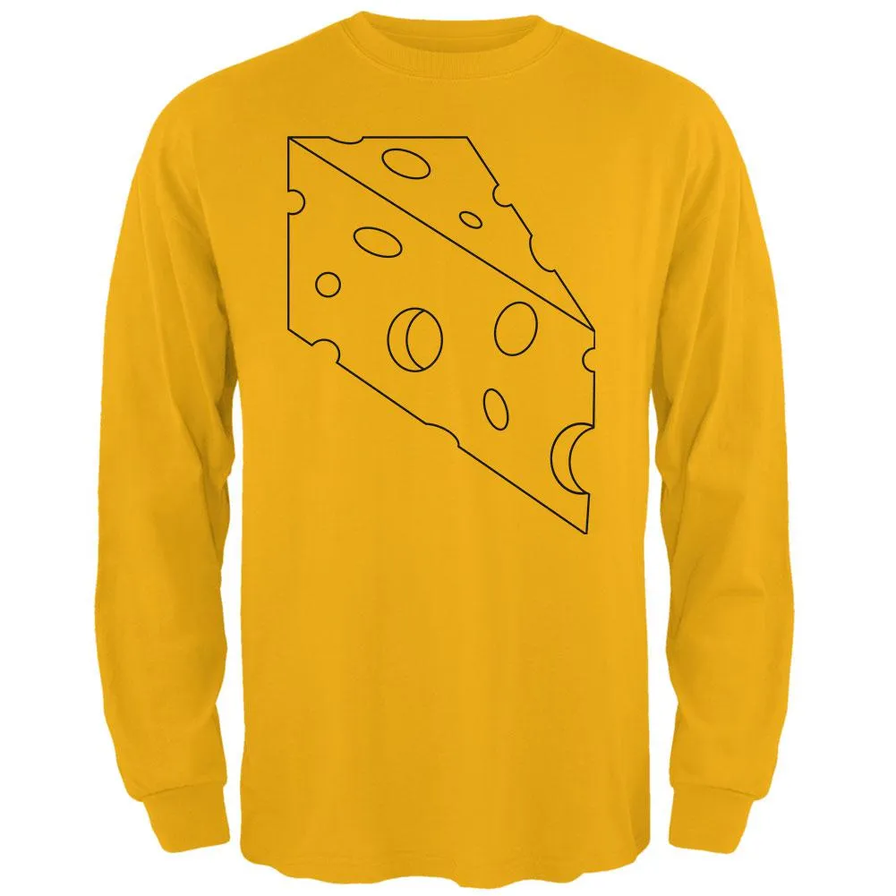 Halloween Swiss Cheese Food Costume Mens Long Sleeve T Shirt sold by Old Glory