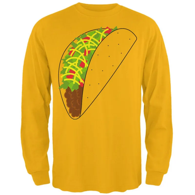Halloween Taco Food Costume Mens Long Sleeve T Shirt sold by Old Glory