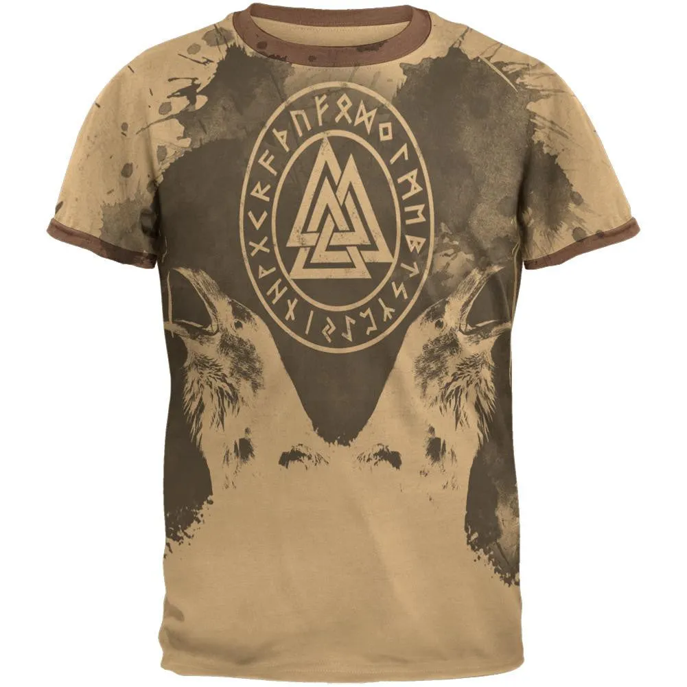 Viking Odin's Ravens Huginn And Muninn Mens Ringer T Shirt sold by Old Glory product image thumbnail 5