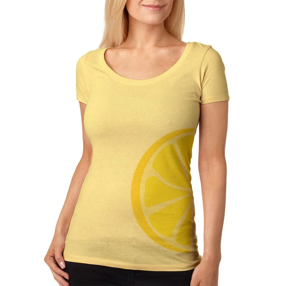 Lemon Slice Scoop Neck Women's Graphic T-Shirt sold by Old Glory