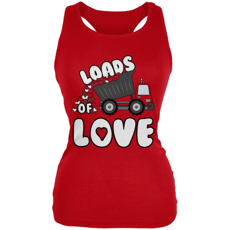 Valentine's Day Truck Loads of Love Juniors Soft Tank Top sold by Old Glory