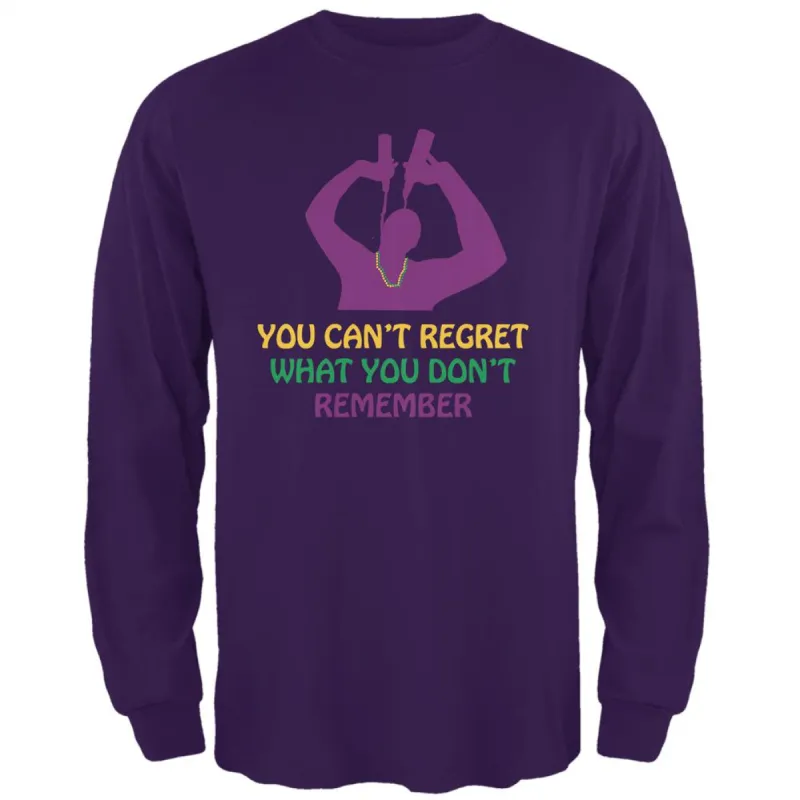 Can't Regret Mardi Gras Mens Long Sleeve T Shirt sold by Old Glory