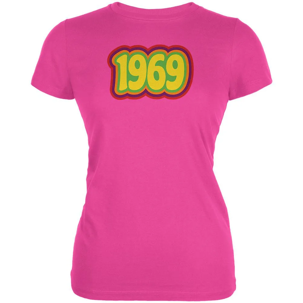 Milestone Birthday 60's 1969 Retro Psychedelic Juniors Soft T Shirt sold by Old Glory product image thumbnail 2