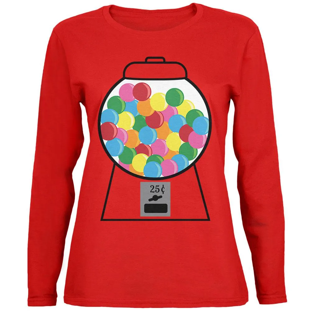 Candy Gumball Machine Costume Womens Long Sleeve T Shirt sold by Old Glory