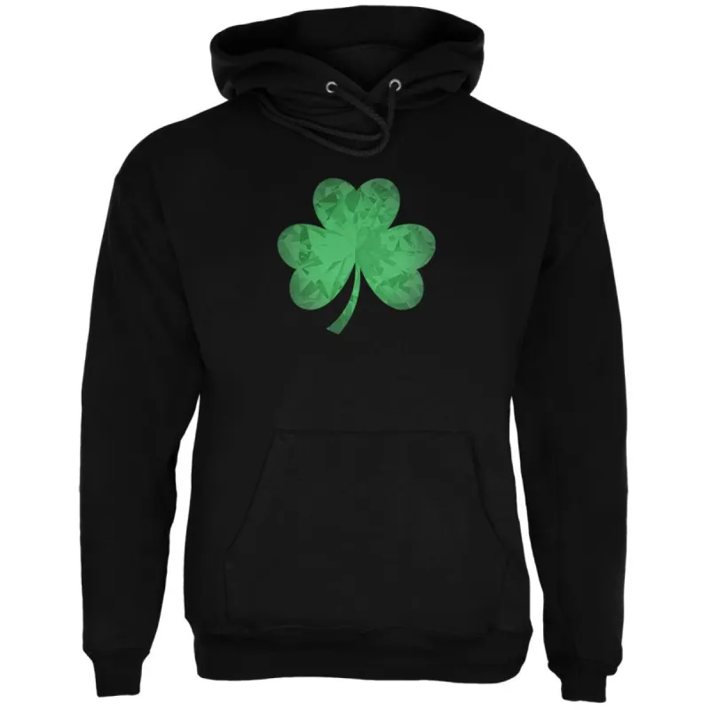 St. Patricks Day Jeweled Shamrock Mens Hoodie sold by Old Glory