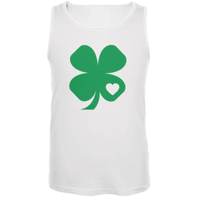 St. Patricks Day Shamrock Heart Mens Tank Top sold by Old Glory