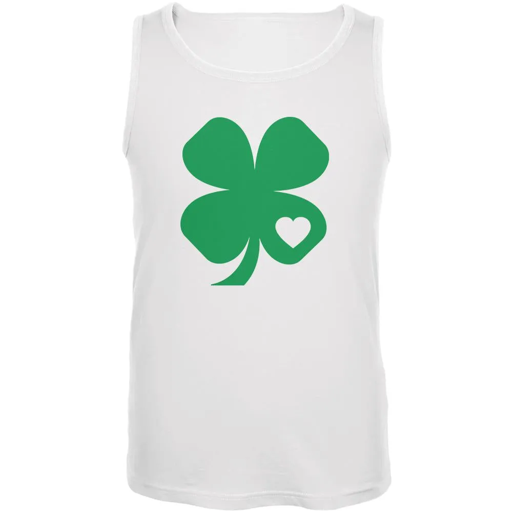 St. Patricks Day Shamrock Heart Mens Tank Top sold by Old Glory