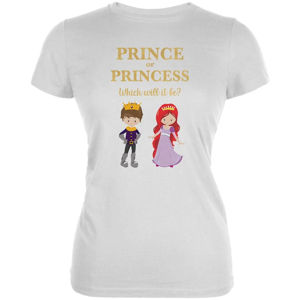 Gender Reveal Prince Or Princess Juniors Soft T Shirt sold by Old Glory product image thumbnail 2