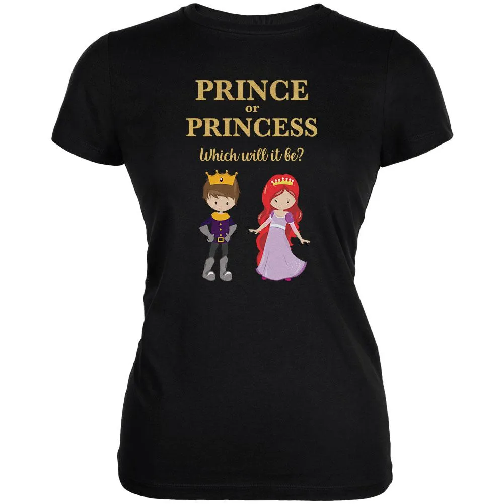 Gender Reveal Prince Or Princess Juniors Soft T Shirt sold by Old Glory