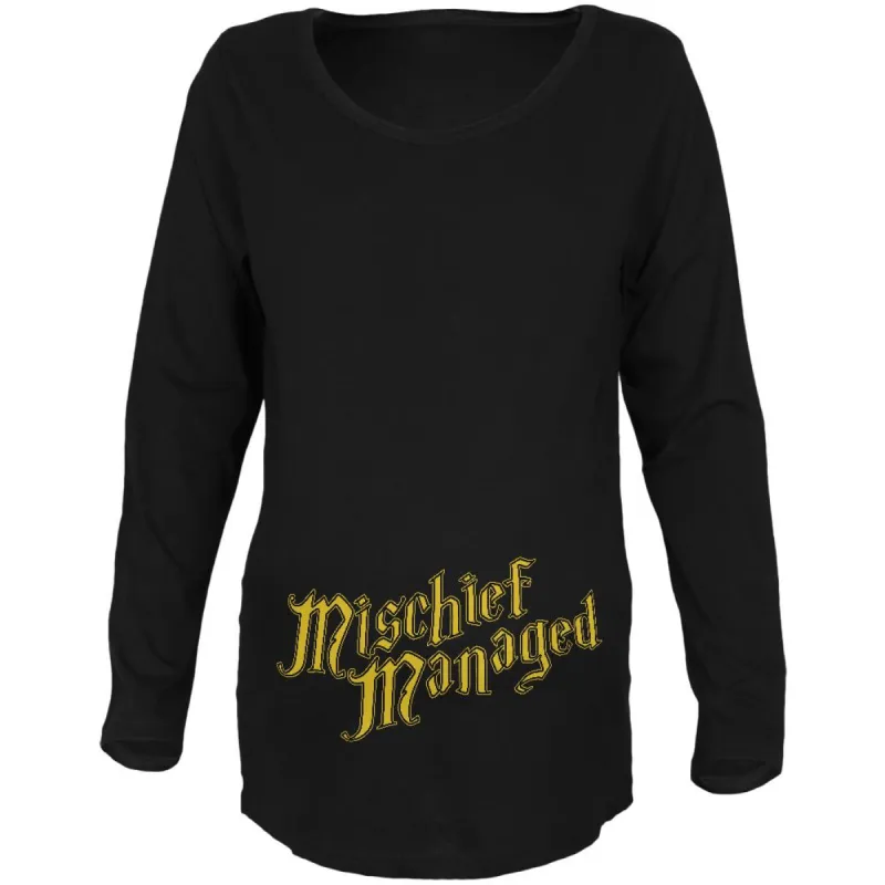 Mischief Managed Funny Maternity Soft Long Sleeve T Shirt sold by Old Glory