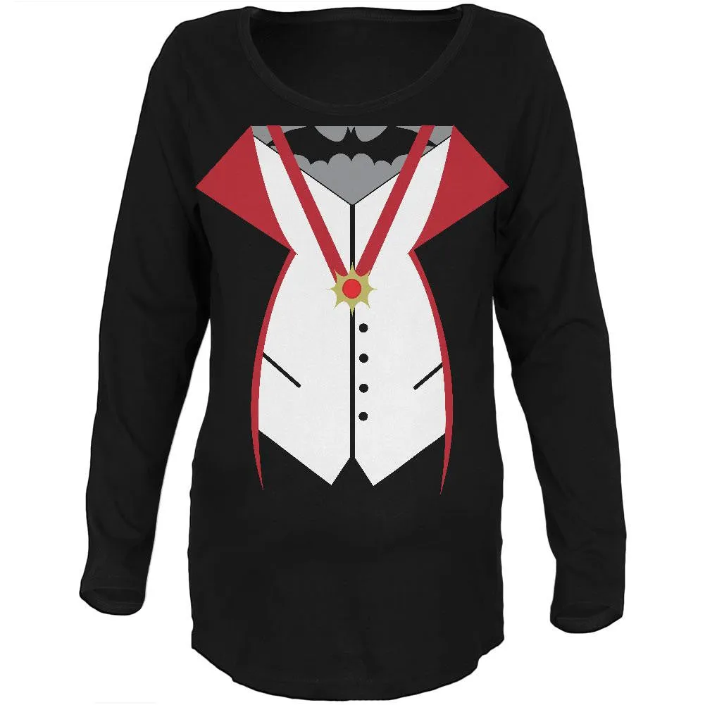 Halloween Vampire Costume Black Maternity Soft Long Sleeve T-Shirt sold by Old Glory