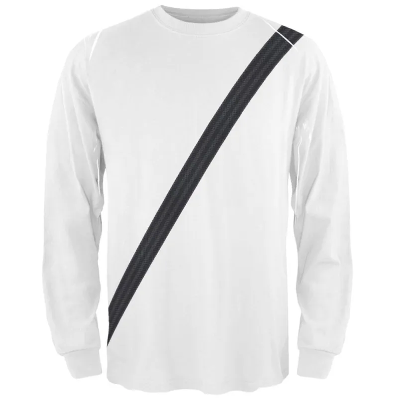 Seatbelt Funny All Over Adult Long Sleeve T-Shirt sold by Old Glory