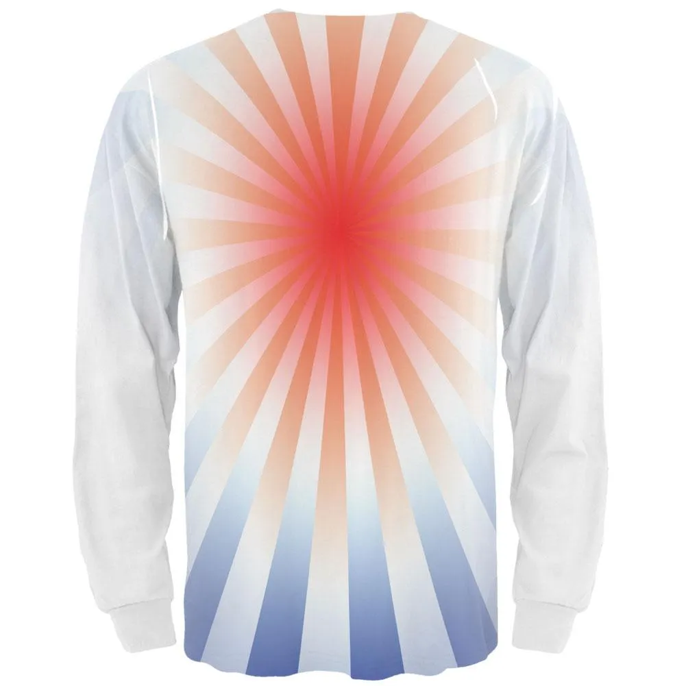 Patriot Red Starburst All Over Adult Long Sleeve T-Shirt sold by Old Glory product image thumbnail 2
