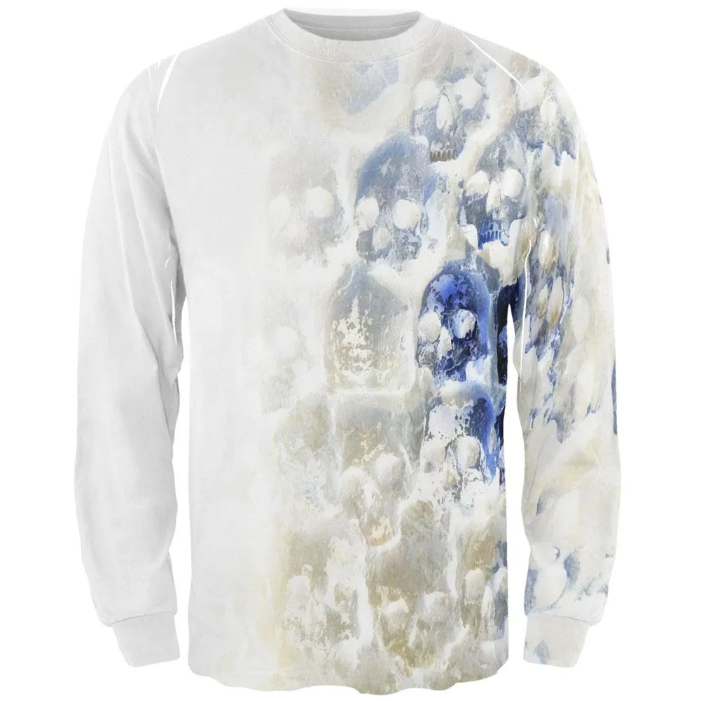 Halloween Wall of Skulls All Over Adult Long Sleeve T-Shirt sold by Old Glory