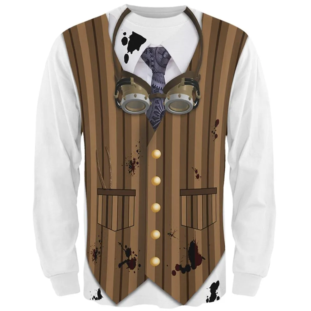 Halloween Costume Steam Punk Engineer Costume All Over Mens Long Sleeve T Shirt sold by Old Glory