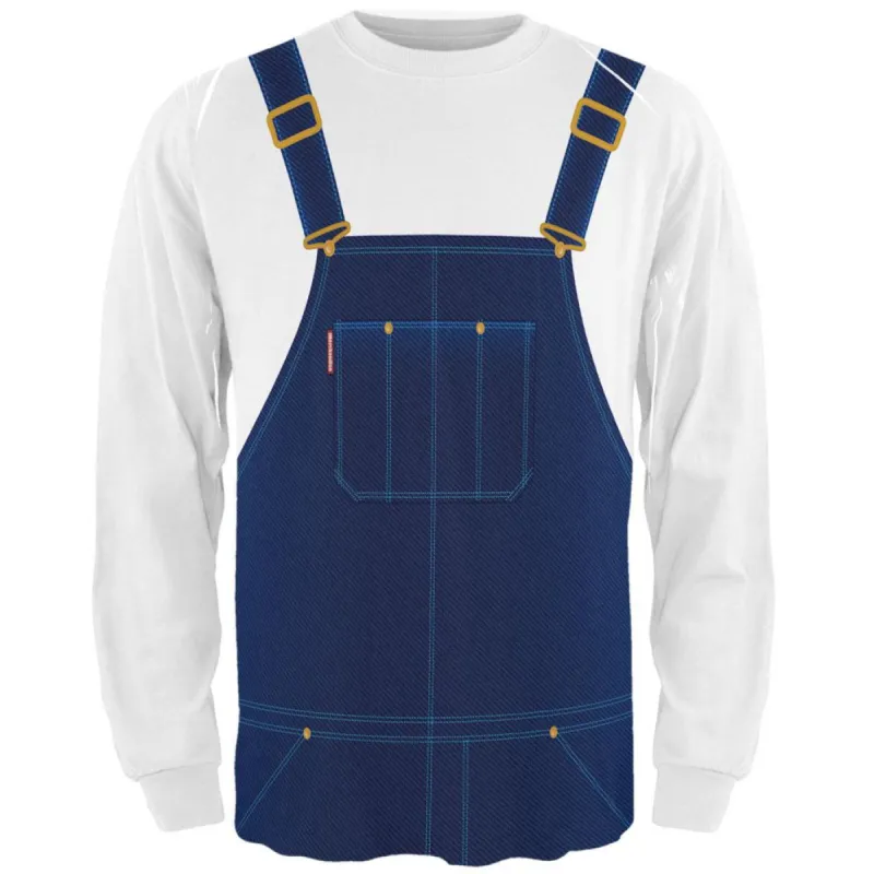 Halloween Overalls Costume All Over Adult Long Sleeve T-Shirt sold by Old Glory