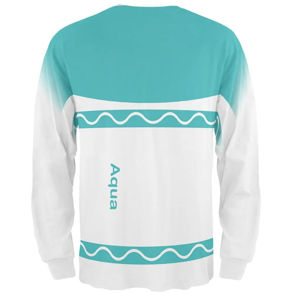 Halloween Marker Costume Aqua Blue All Over Mens Long Sleeve T Shirt sold by Old Glory product image thumbnail 2