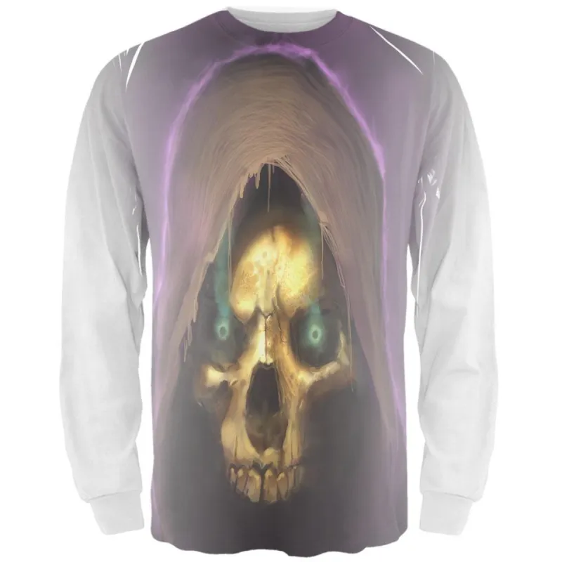 Halloween Grim Reaper All Over Adult Long Sleeve T-Shirt sold by Old Glory