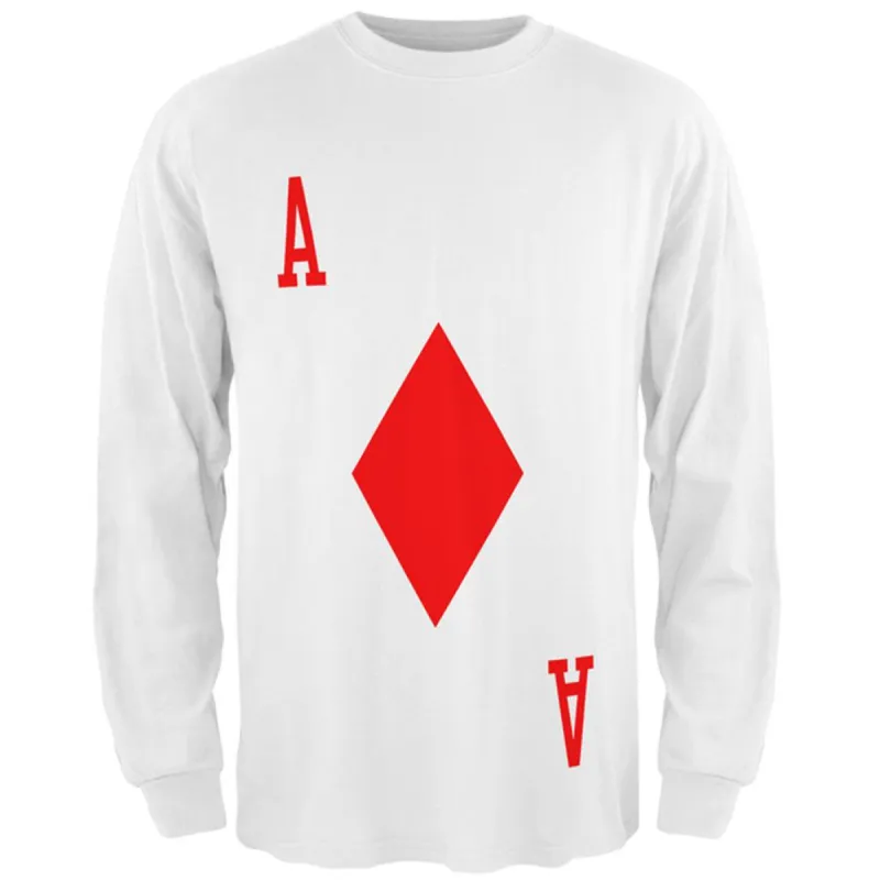 Halloween Ace of Diamonds Card Soldier Costume All Over Mens Long Sleeve T Shirt sold by Old Glory